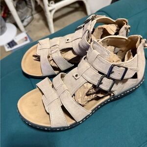 Clarks Beige Strappy Sandals